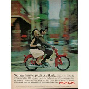 1965 Honda Motorcycles Vintage Print Ad (L21)
